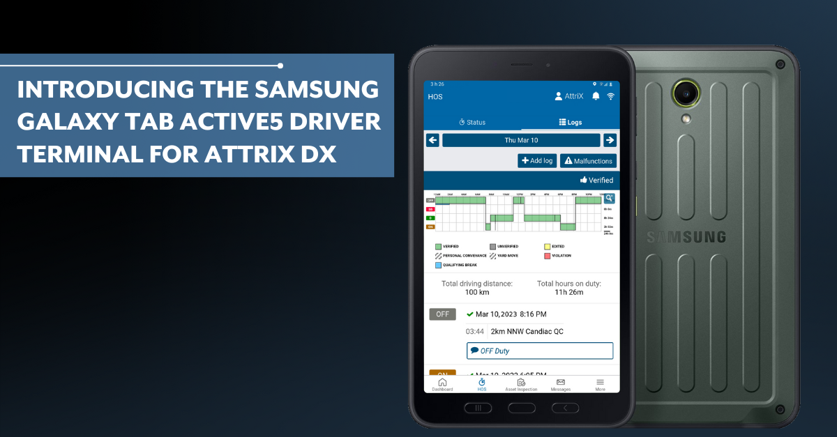 Introducing the Samsung Galaxy Tab Active5 Driver Terminal for AttriX DX
